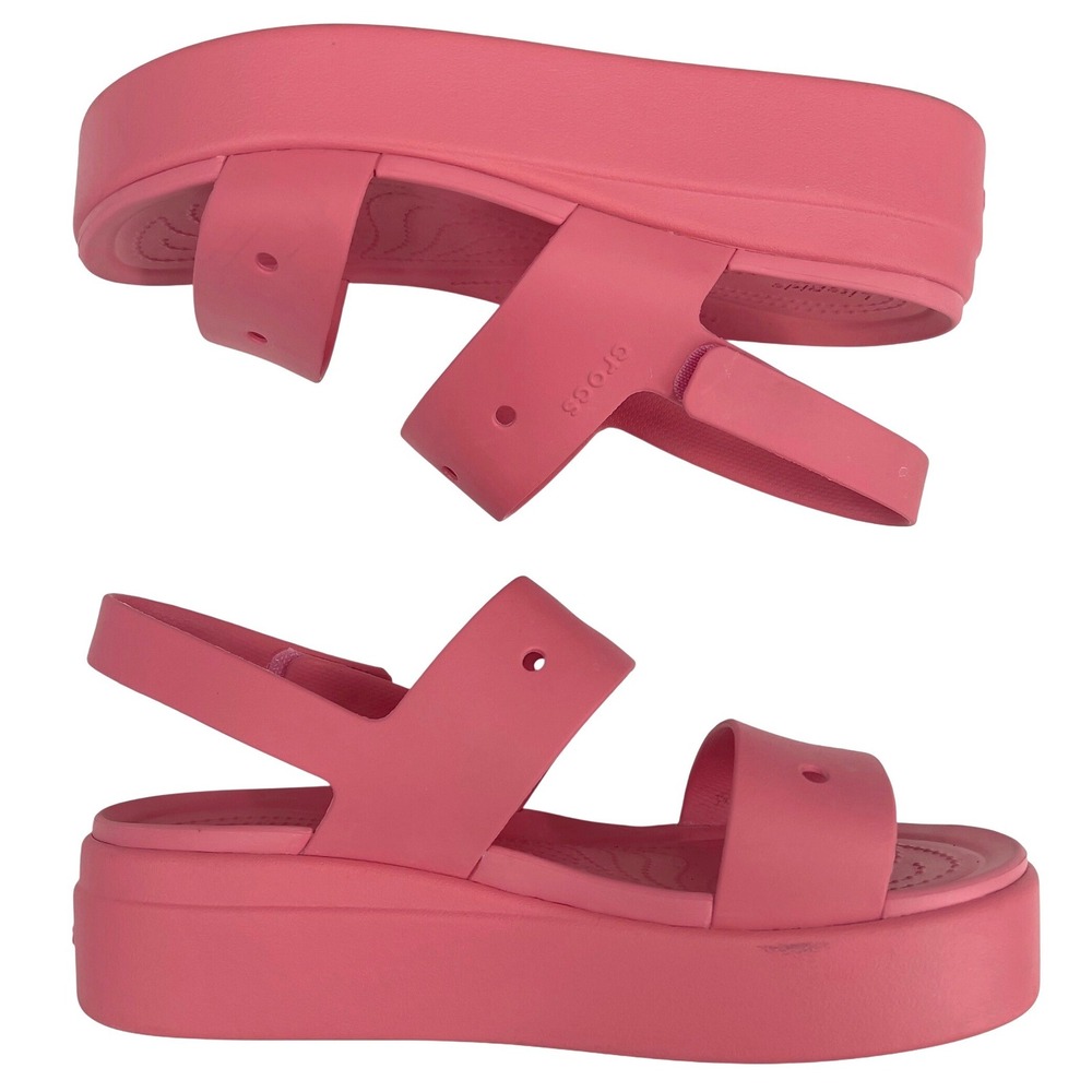 Crocs Brooklyn 4U Platform Wedge Sandals Hot Blush Y2K‎ Clean Girl 8
